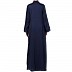 Casual front open abaya- Navy Blue Casual front open abaya- Navy Blue